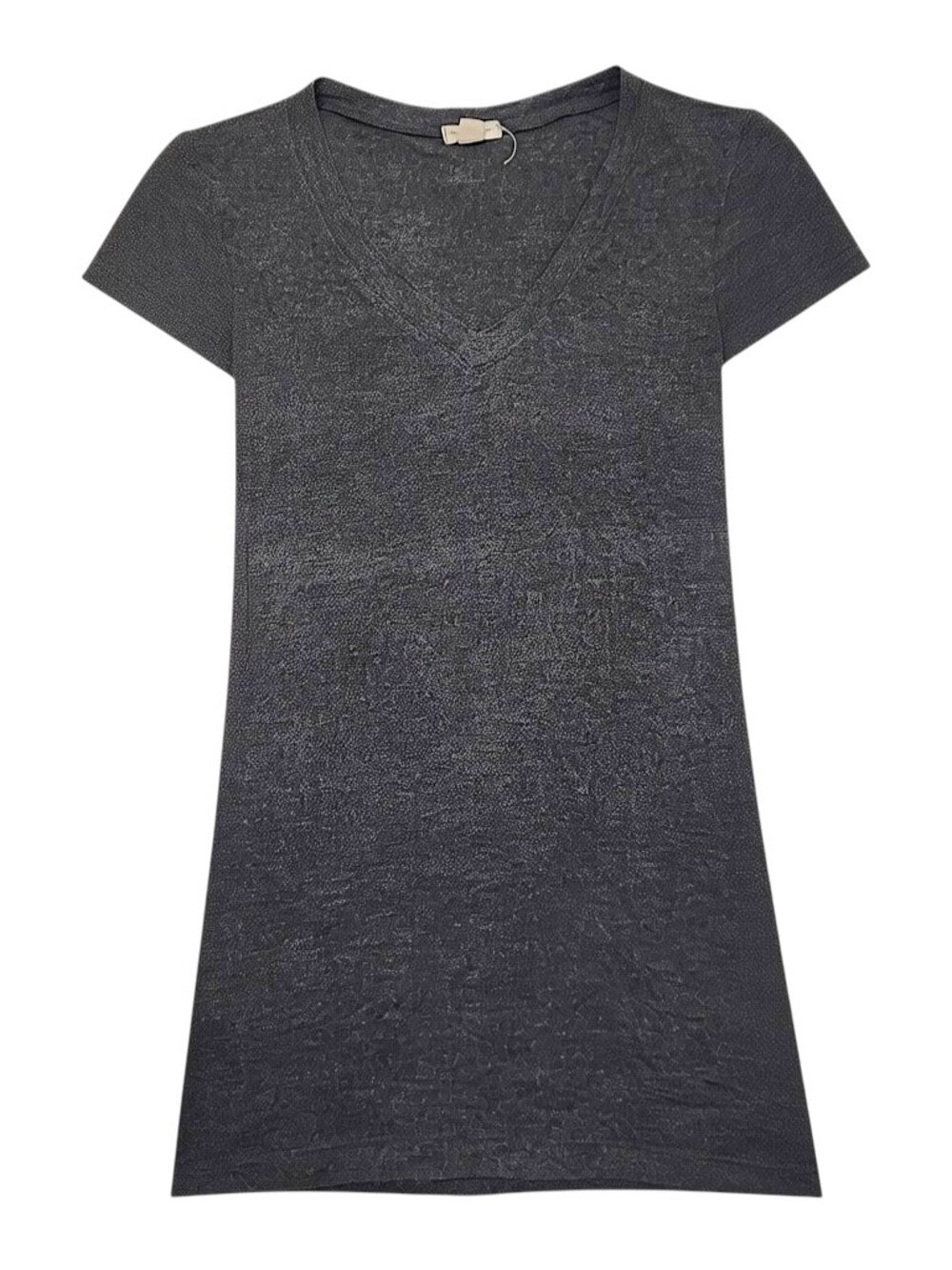 Zenana Charcoal Heather V-Neck Tunic Tee Small - Picture 3 of 5